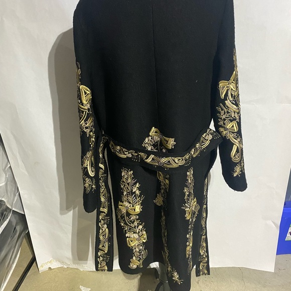 Aris A Embroidered Black Coat - Picture 4 of 8